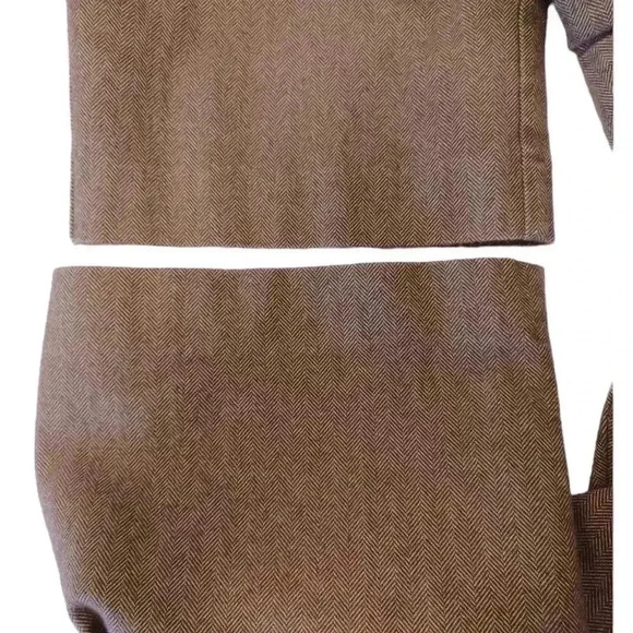 L.L. Bean Classic Fit  Brown Ankle Lined Pants Trousers Size 10P - Picture 8 of 10